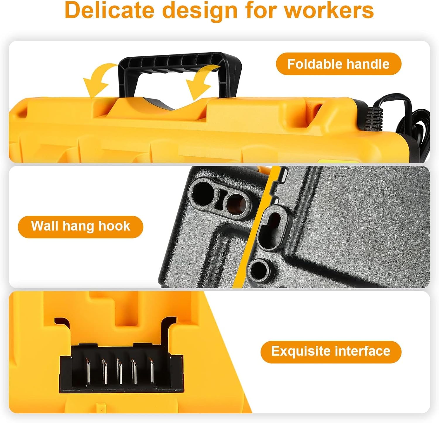 12/20V Max Battery Charger Replacement for Dewalt DCB104 Compatible with 12V 20V Max Lithium Battery DCB124 DCB205 DCB204 DCB606 Charger 4-Port Simultaneous Charging - Image 6