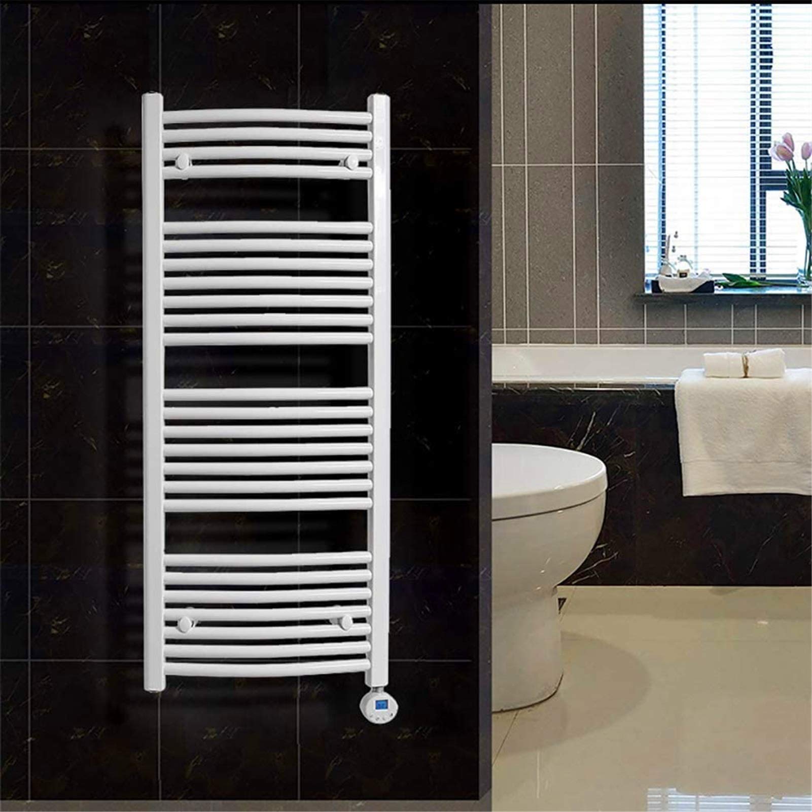 Podgrzewacz do ręczników Podgrzewacz do ręczników, podgrzewany wieszak na ręczniki, ścienny grzejnik łazienkowy, suszarka do włosów z termostatem, podgrzewacz do ręczników grzejnik ze stali