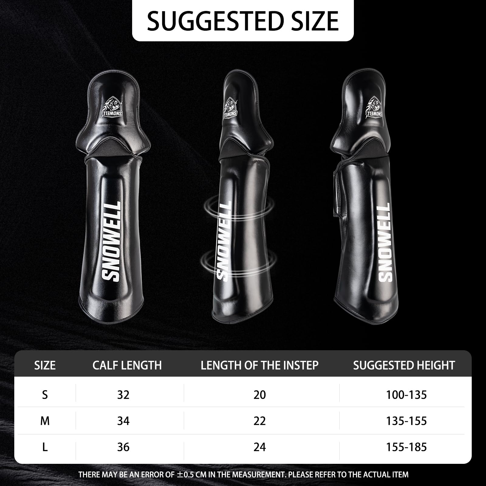 Schienbeinschoner Kickboxen – Syntek Leder, Doppel-Schaum-Polsterung, Leicht & Flexibel, für Muay Thai, MMA & Kampfsport – Kein Metallring – Schwarz