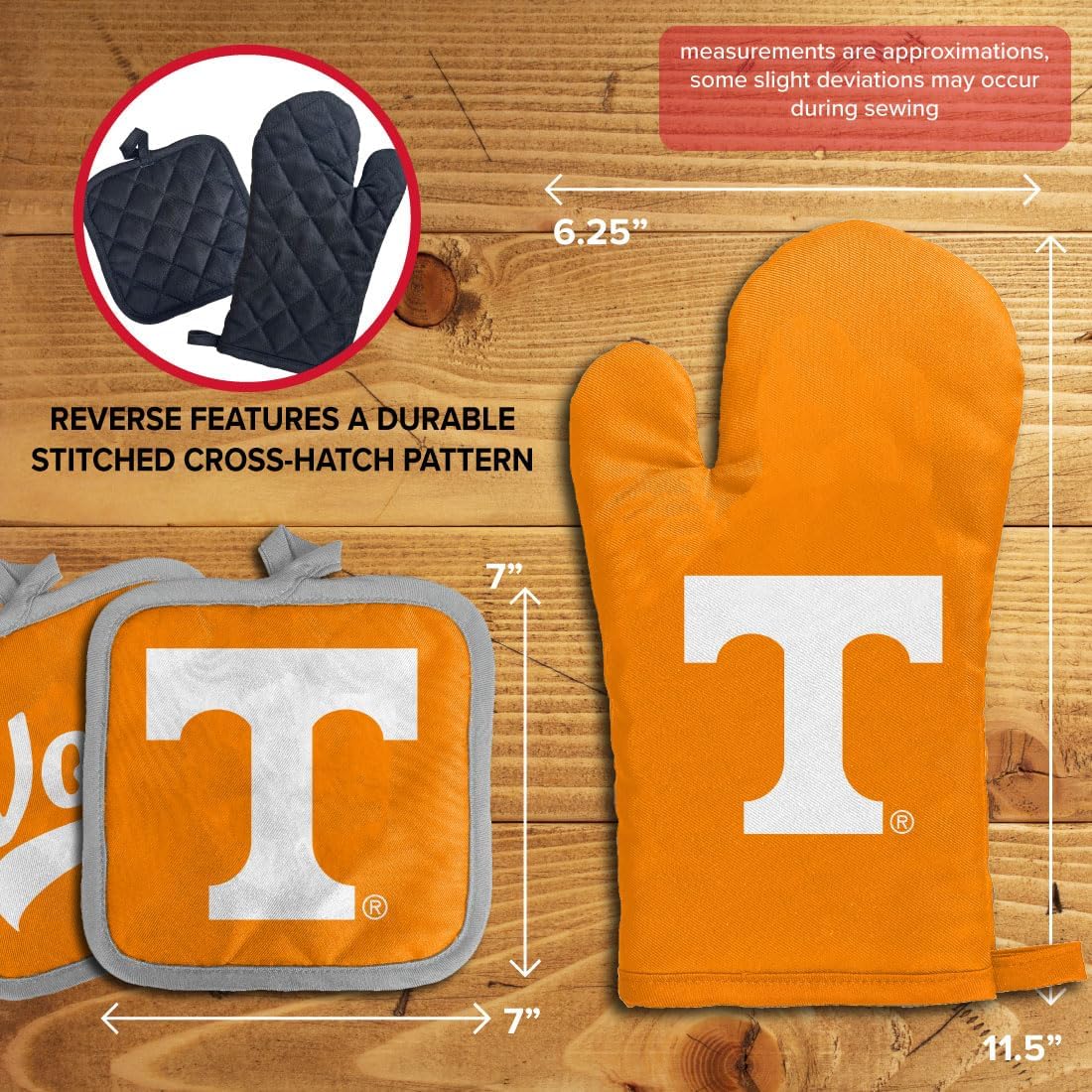 Kitchen Multi-Pack. Includes Apron, Oven Mitt and Two Hot Pads