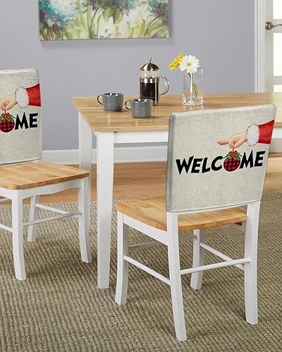 Miniatura 5 de Paquete de 8 fundas decorativas para sillas de comedor de Navidad, fundas de asiento decorativas para sillas de cocina, comedor, fundas extraíbles