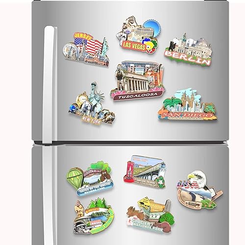 Miniatura 4 de Imán para nevera, diseño de Tuscaloosa de Estados Unidos, 3D, para viajes, coleccionables, recuerdos, decoración hecha a mano