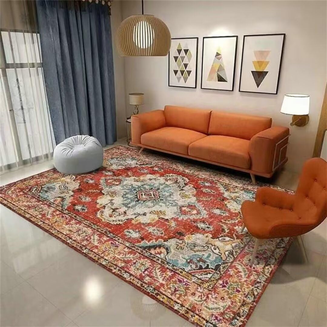 Tapis salon poil court antidérapant et lavable pour une sécurité parfaite à la maison
