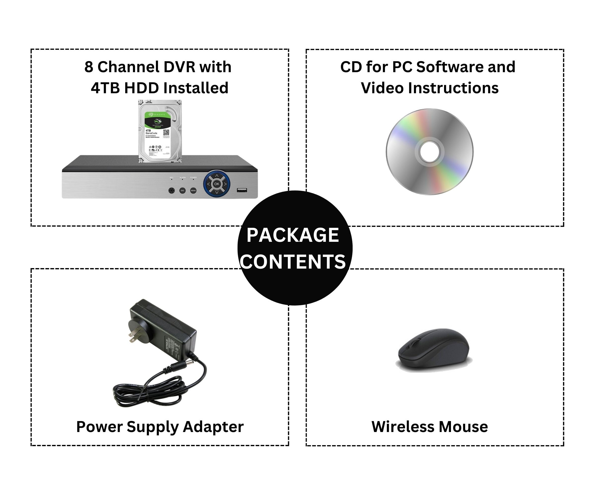 中古] WEILAILIFE 防犯カメラ 7チャンネル (4TB HDD) 中古] WEILAILIFE