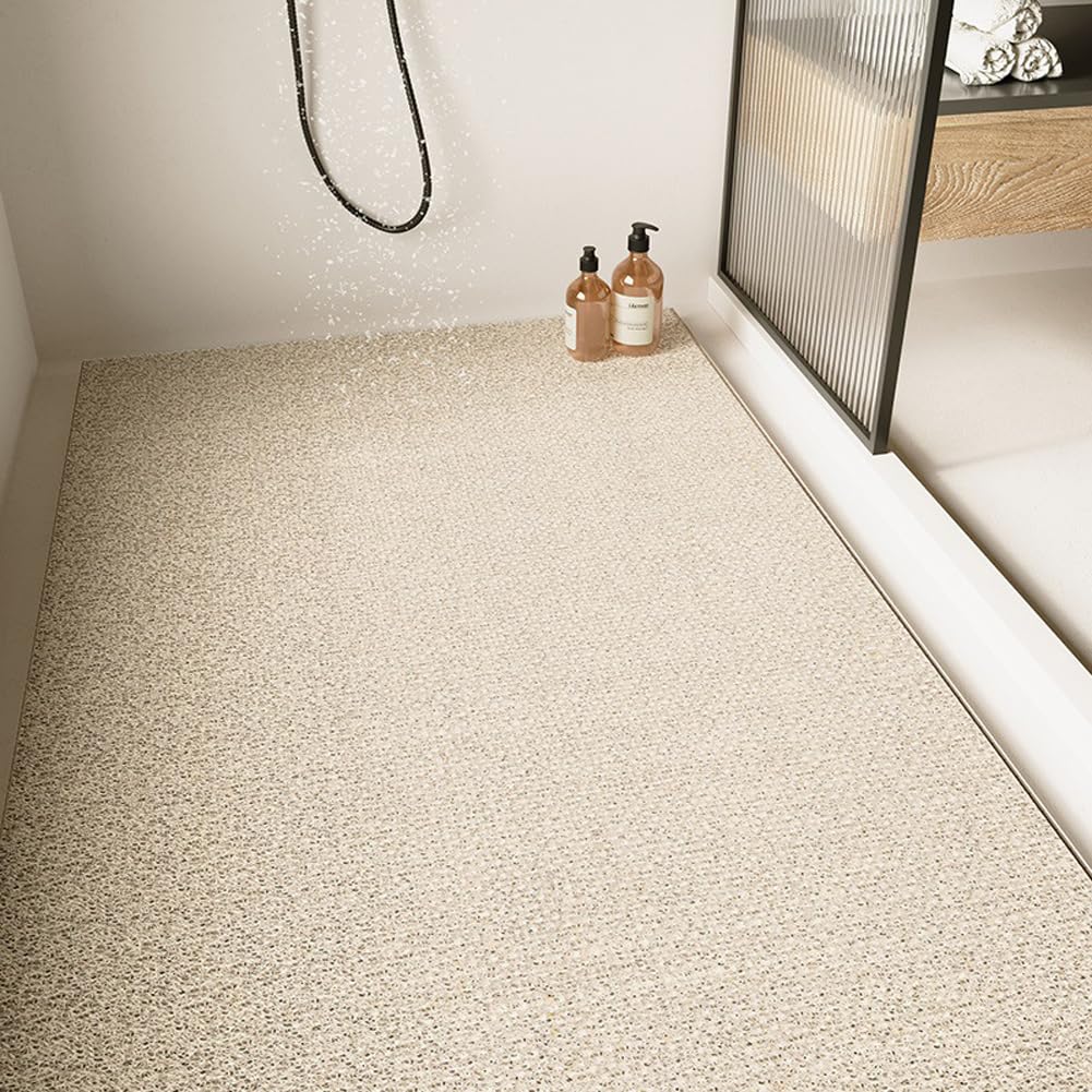 Grote douchemat, antislip, schimmelwerend, comfortabele zachte badmat met afvoergat, wasbaar en sneldrogend, voetmassage (grijs, 80 x 120 cm Grote douchemat, antislip, schimmelwerend, comfortabele zachte badmat met afvoergat, wasbaar en sneldrogend, voetmassage (grijs, 80 x 120 cm