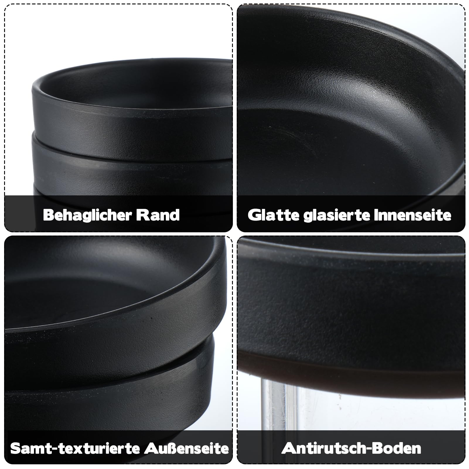 10 Stück Dipschalen Set, Dip Schälchen Set Schwarz 8,7 x 2,5 cm Melamin Rund Kleine Schalen Saucenschälchen Stapelbar für Sushi Sojasauce Ketchup Gewürze Snack BBQ, Schwarz