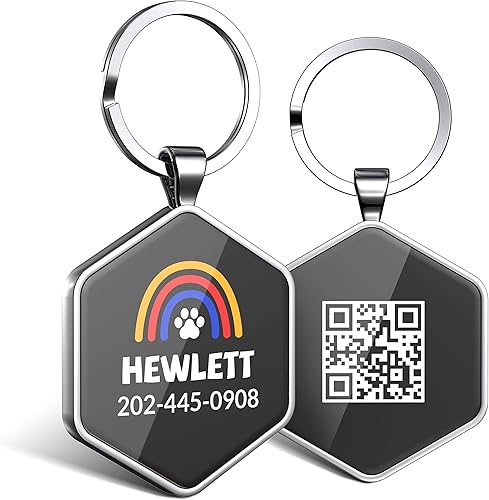 Miniatura 7 de Etiquetas de identificación personalizadas para perros con código QR, etiquetas de identificación para mascotas, etiquetas de identificación