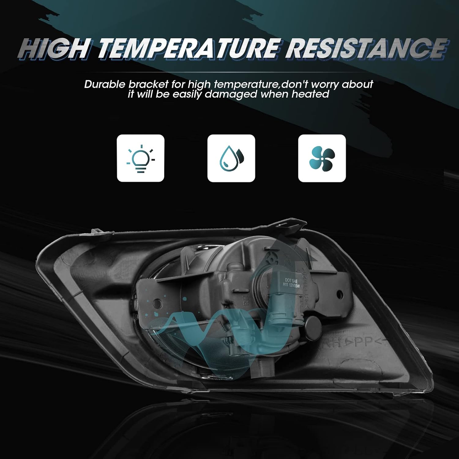 Driving Fog Lights Lamps Assembly Kit for 2014-2016 Nissan X-trail Rogue Fog Light Replacement with H11 Halogen Bulbs Switch and Wiring Kit
