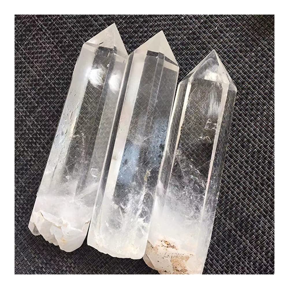 ERNZI バランス ナチュラル ホワイト クリア クリスタル タワー クリスタル ポイント ラッキーストーン オーナメント (カラー : 1個、サイズ : 95-120mm)