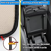 Vista 4 de Funda de cuero brillante para consola central de automóvil, protector de consola central de automóvil con diamantes de imitación de cristal