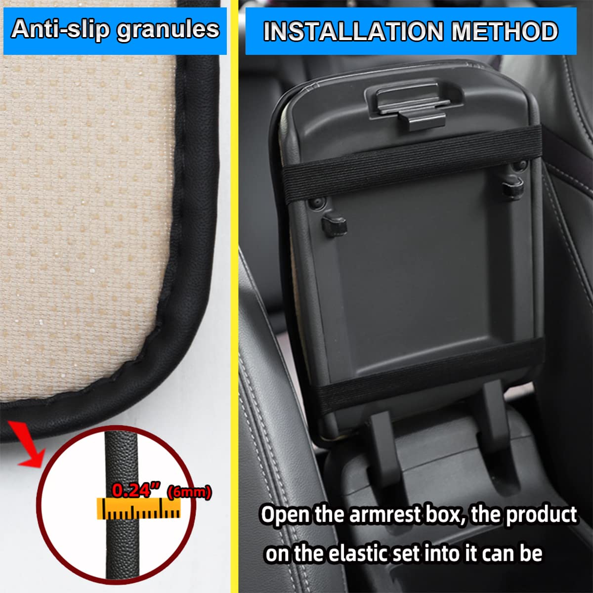 Adunsiaoto Cuscino Antiscivolo Console Dell'auto Universale