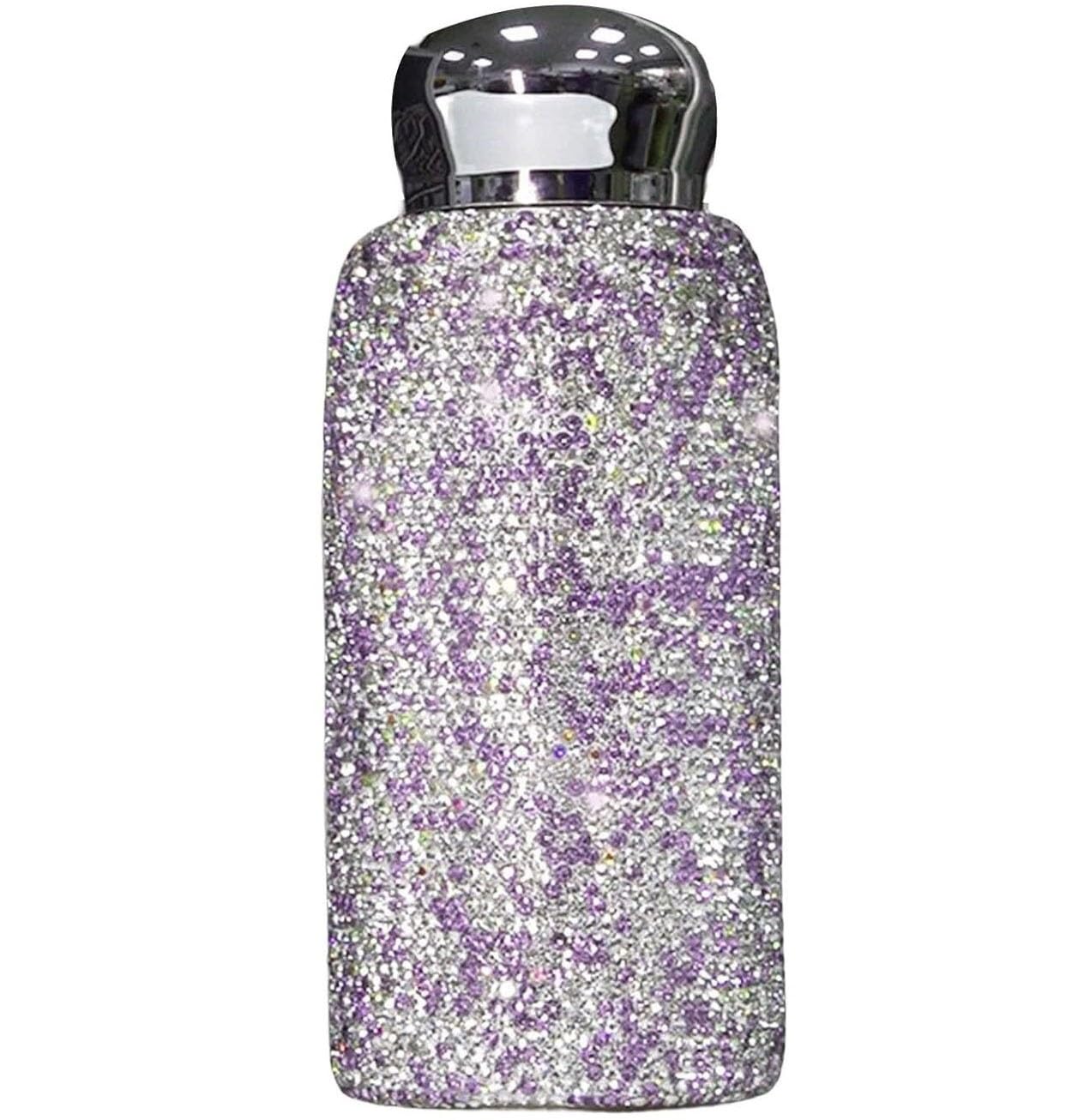 Diamentowa termos, butelka termiczna, kubek termos Bling Rhinestone Shinning butelka wody Kubek podróżny ze stali nierdzewnej Diamentowa kolba Butelka próżniowa(Purple)