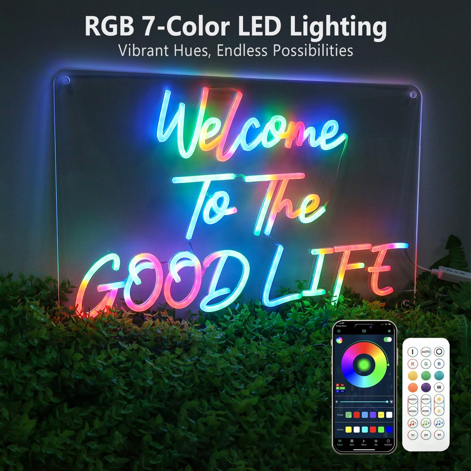 Outdoor Custom Neon Sign Waterproof IP67 Pro, 15-50IN Customizable Large LED Neon Signs for Backyard, Patio, Poolside, Wedding, Party, Personalized Dimmable Neon Light Up Sign Decor for Business Cafe Bistro Studio Logo