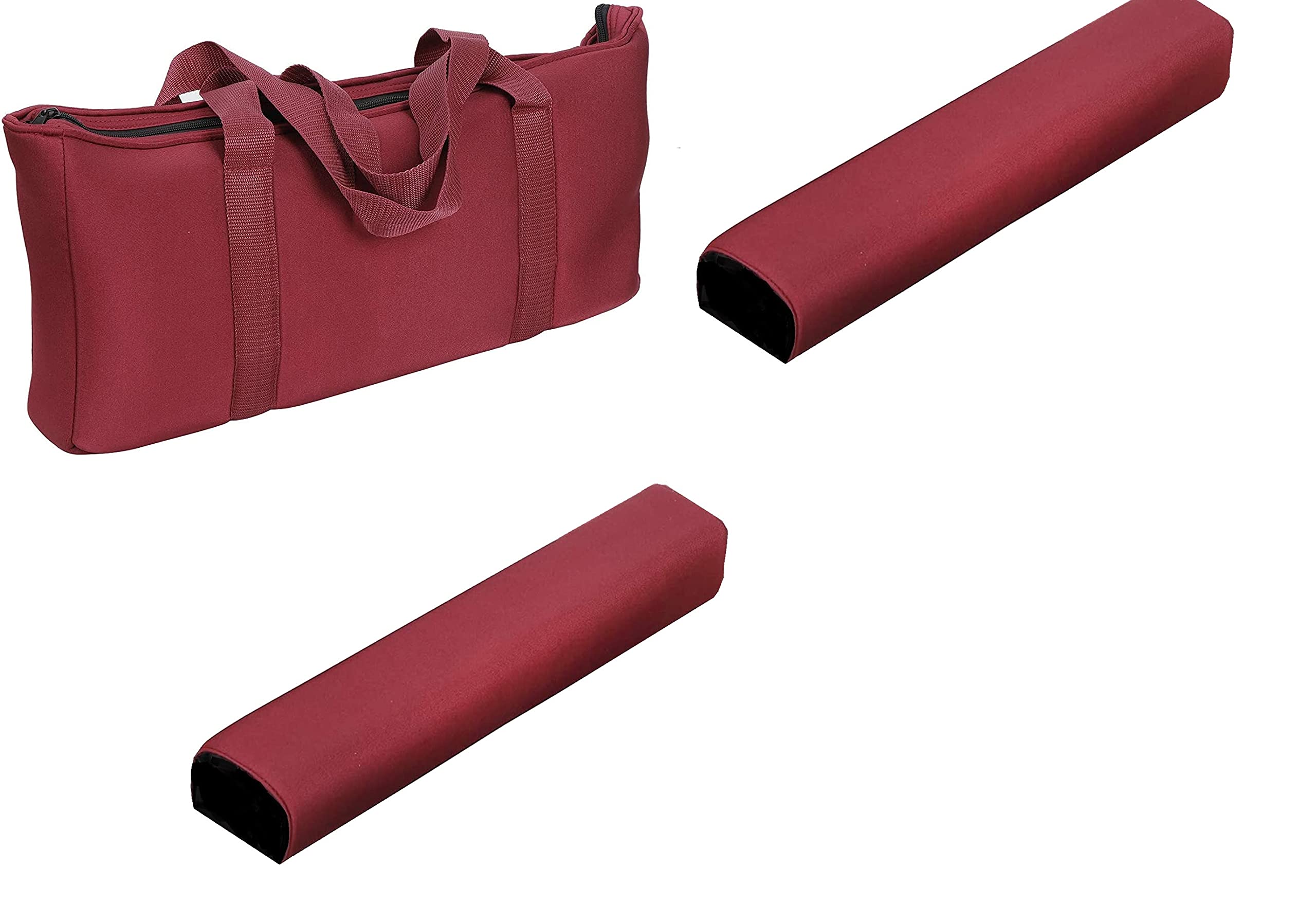 American Mah Jongg,Western Mah Jong Set Soft Carry Bag with 2 Pcs Combo Racks and Tiles Holder (Trays) Wrapper. (Red)