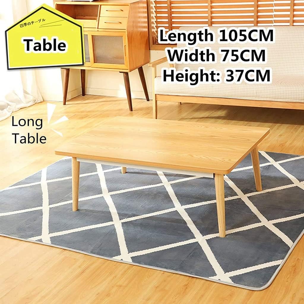 Comforter Japanese Kotatsu Table with Heater and Blanket Tatami Futon Coffee Tea Table Wood Square Japanese? Stove Table Set Kotatsu Heater for Living Room (Color : B)