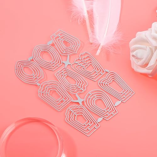Miniatura 7 de Healifty Troqueles de corte de metal para álbum de recortes, tarjetas de papel, decoración de manualidades (nueve flores, talla S)