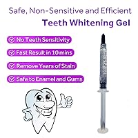 Vista 2 de Bright White Smiles 44% Teeth Whitening Gel Syringe Refill Pack, Carbamide Peroxide, 5 Syringes (3ml),Tooth Whitener Formula