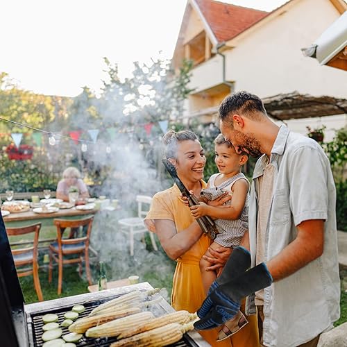 Miniatura 4 de 932F Guantes resistentes al calor extremo de seguridad para barbacoa horno EN407certificados gruesos pero ligeros para cocinas ollas y para el