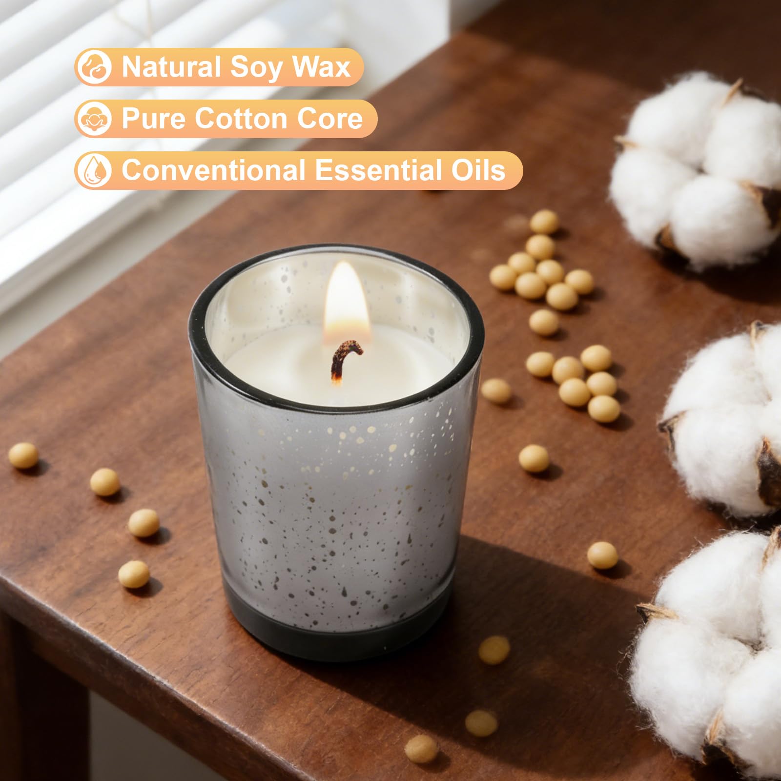 6PCS Duftkerzen im Glas,Duftkerzen Set Raum Scented Candle ausNaturlichem Sojawachs,ideal als Geschenke fur Frauen, mama, FrauValentinstag oder Muttertag duftkerzen geschenkset