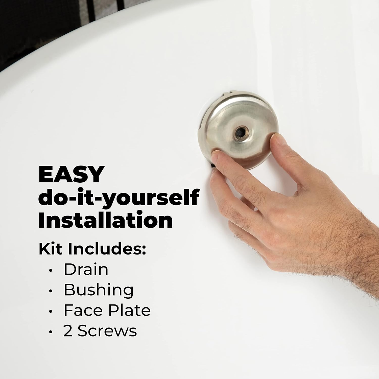 Brass Lift and Turn Bathtub Drain Assembly Kit