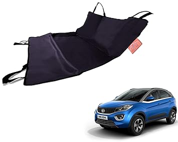 WolkomHome 100% Waterproof Car Pet Rear Seat Cover Dog Hammock Make Black Red for Tata Nexon