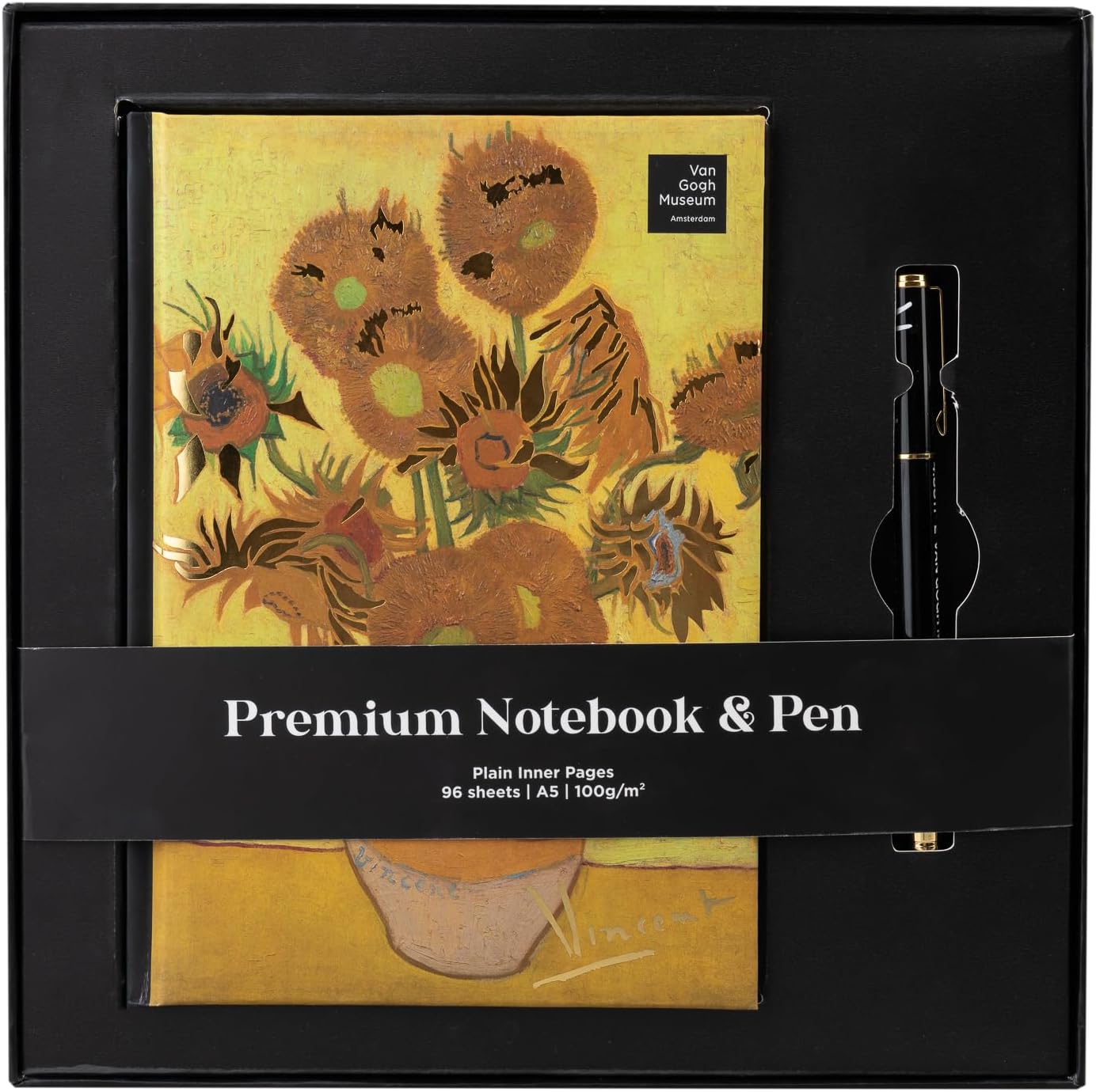 Grupo Erik A5 Notebook With Pen & Gift Box - Van Gogh Museum | Blank Journal Note Book, Plain Notebook A5 Sketchbook | Cute Stationery Gifts, Van Gogh Gifts Art
