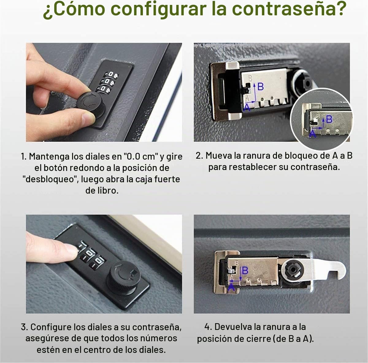 Caja fuerte de libro de transferencia de papel real para joyas y hueca con compartimento oculto, llave y cerradura de combinación (Biblia, cerradura de combinación)