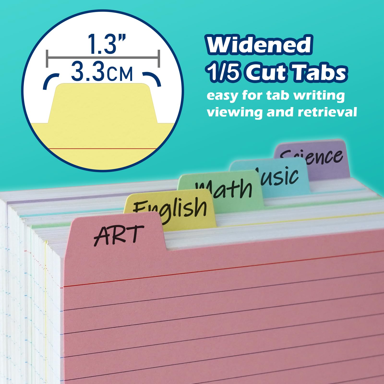 Tabbed Note Card Snapklik.com : 100 Pack Tabbed Index Cards 3x5 Lined Index Card Dividers