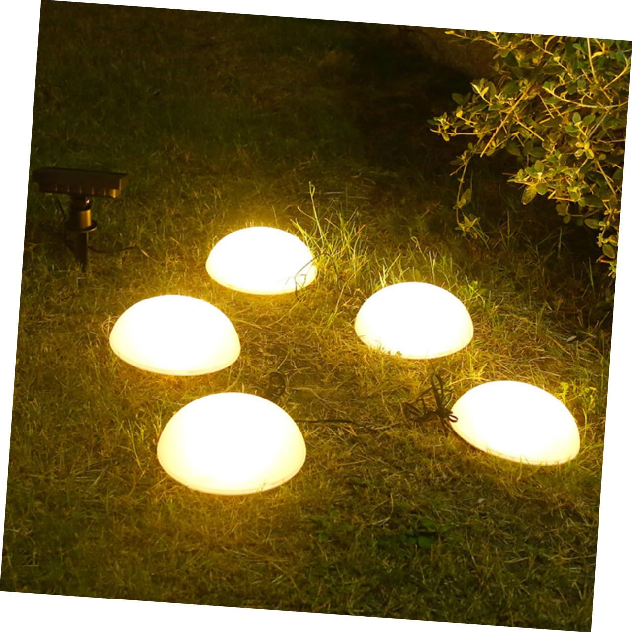 VILLCASE Solar Hemisphere Light Outdoor Solar Garden Lamp Ground Stake Lawn Light Warm Glow for Park Garden Patio Decoration