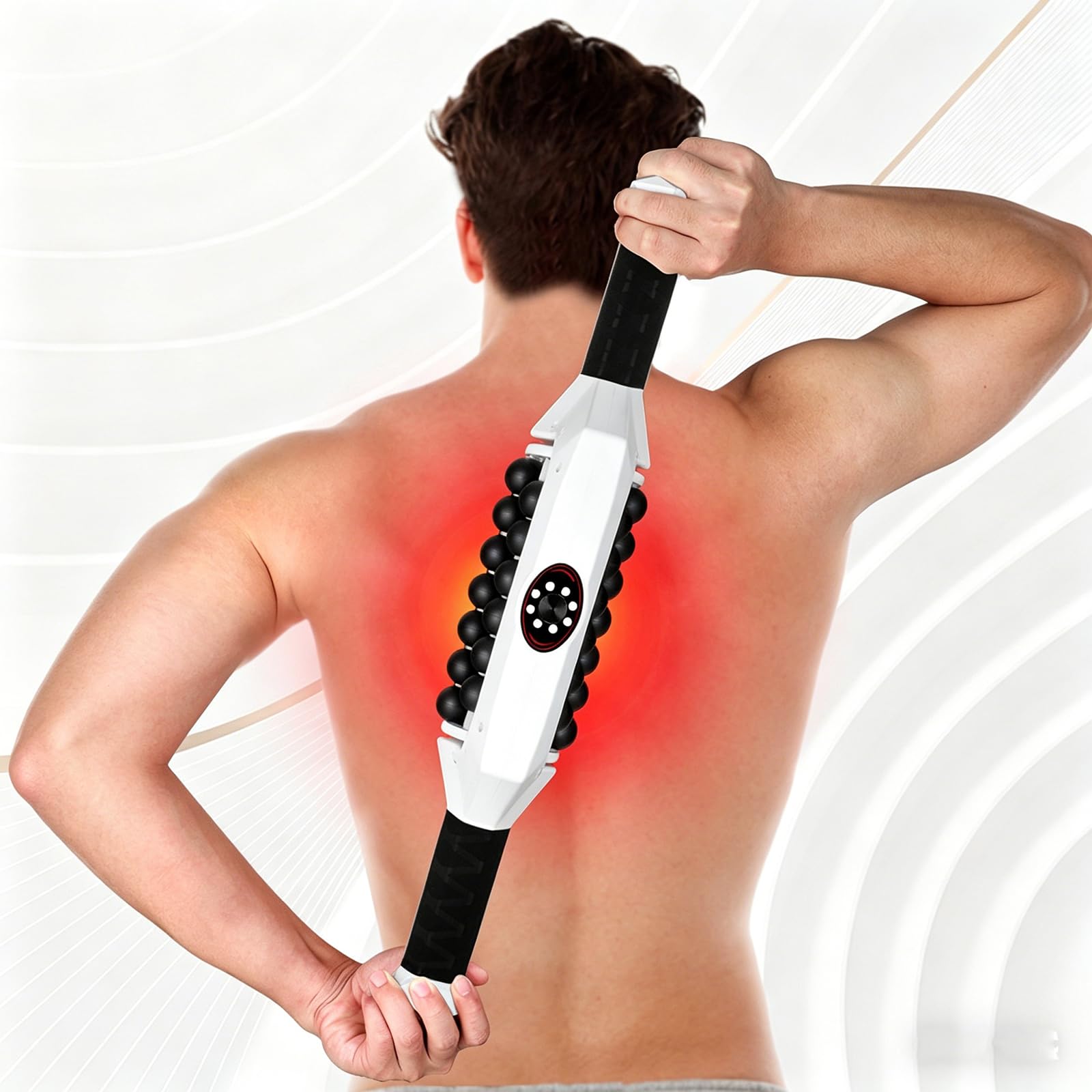 Pistola Per Massaggio a Rullo, Massaggiatore Anticellulite,8 Livelli Intensità E Frequenza 40-320Hz Regolabile, Ricarica Tipo C,massaggio Profondo, Per Alleviare Il Dolore,rilassamento Muscolare