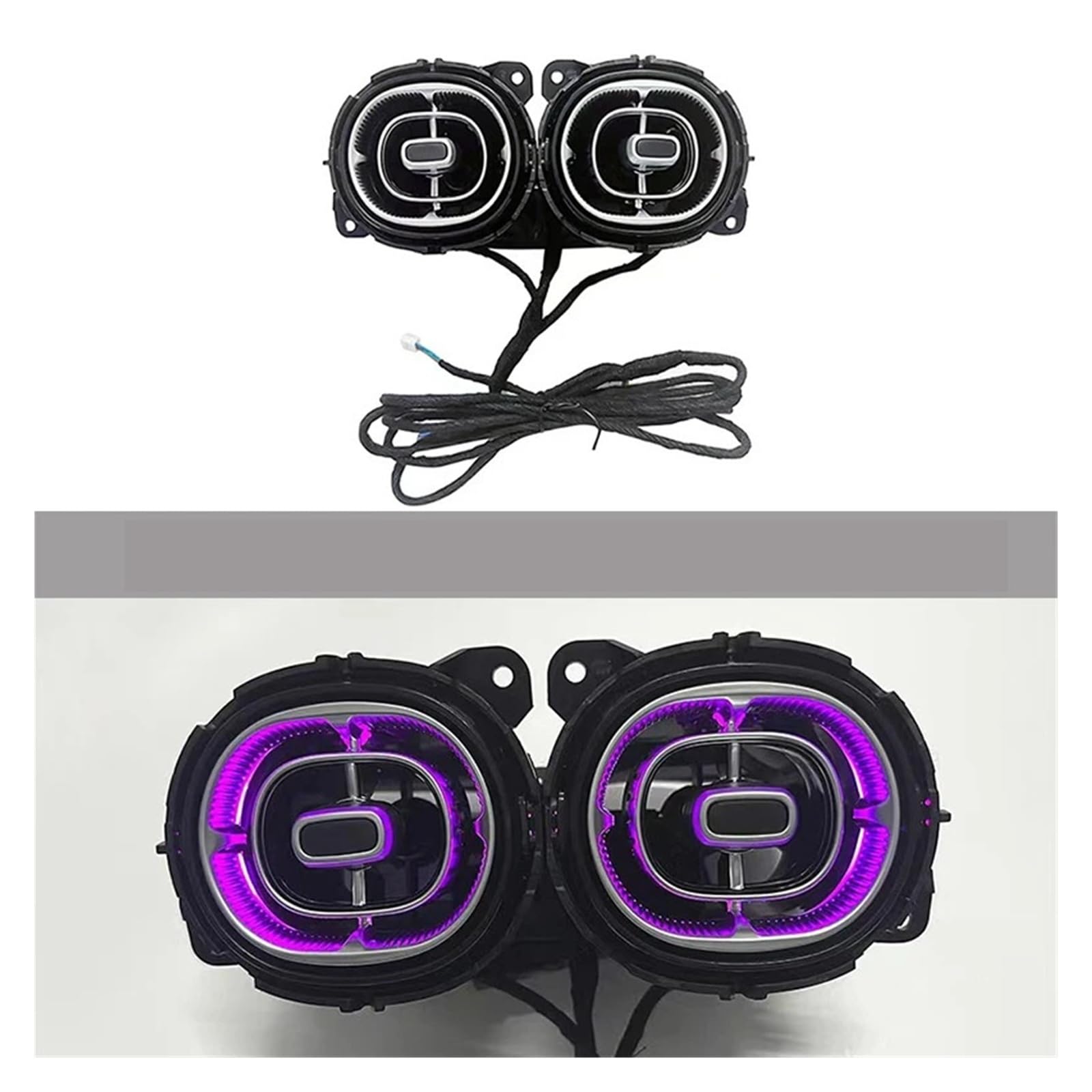 XCZPRKMXY 64 Color Colorful Luminous Rear Vent Without Programming Synchronous Color Change Compatible With Mercedes Benz GLC W254 2023