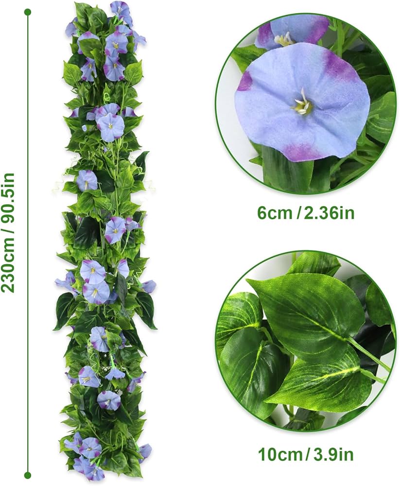 Amazon.com: AirSun Artificial Morning Glory Flower Vines, 2pcs