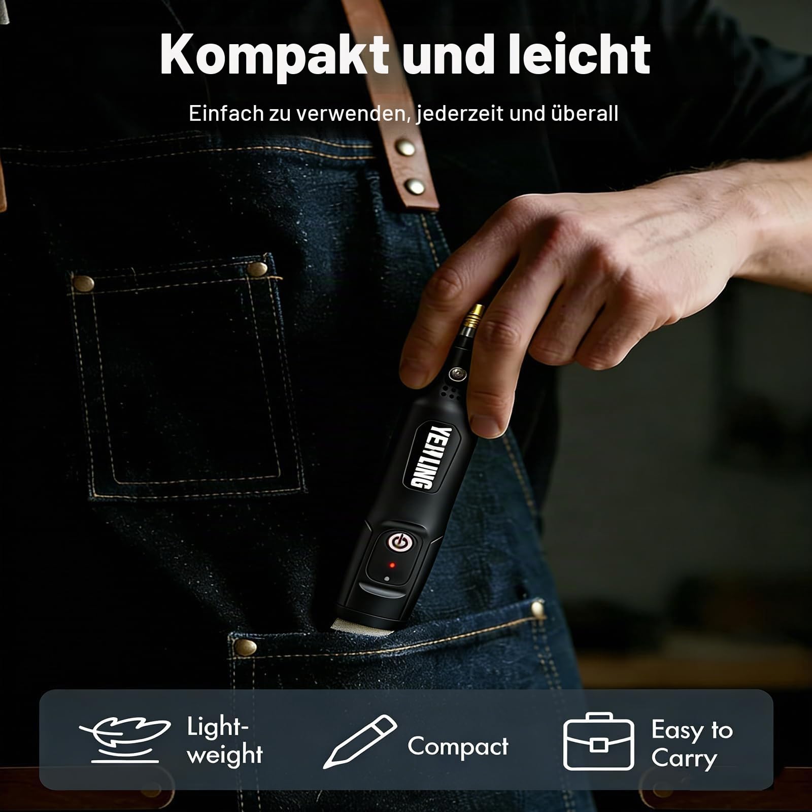 Kabelloses Rotationswerkzeug, 3,7V Li-Ion 15000 U/min Elektrisches DIY Mini Polierset, 72-teiliges Zubehör USB Kabelloses Multifunktionswerkzeug, Ideal für Nagelpflege und leichte Arbeiten