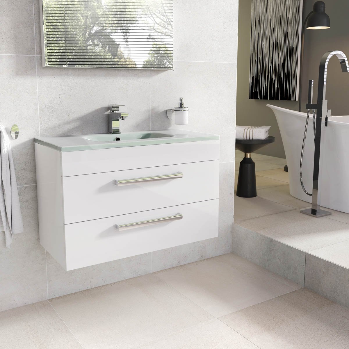 Buy The Bath People Newton Bathroom Furniture Storage Wall ed