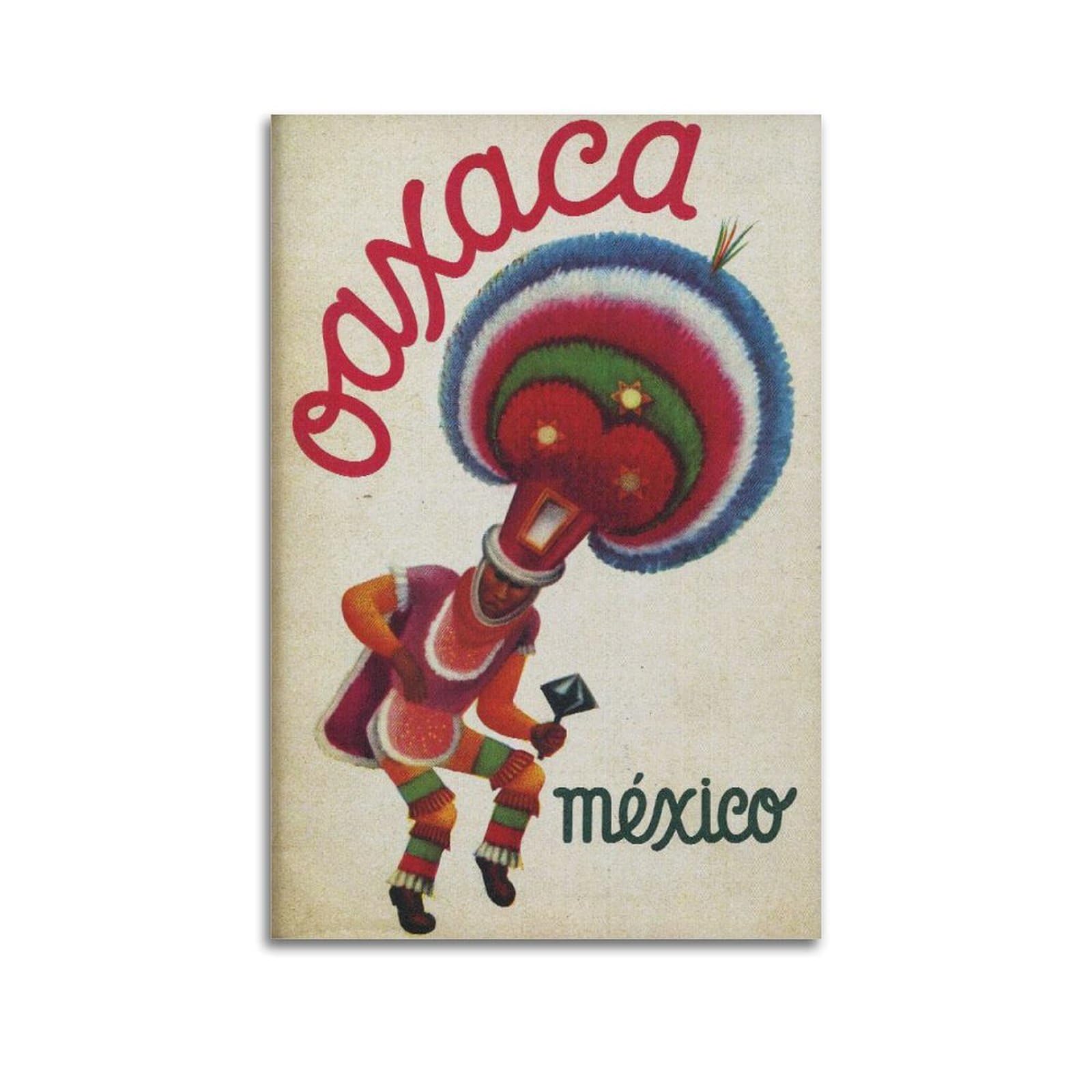 xiaoxiaoshen Vintage Oaxaca Mexico Travel Retro Canvas Poster Wall Art Prints Room Aesthetic Murals Bedroom And Living Decorations 08x12inch(20x30cm)
