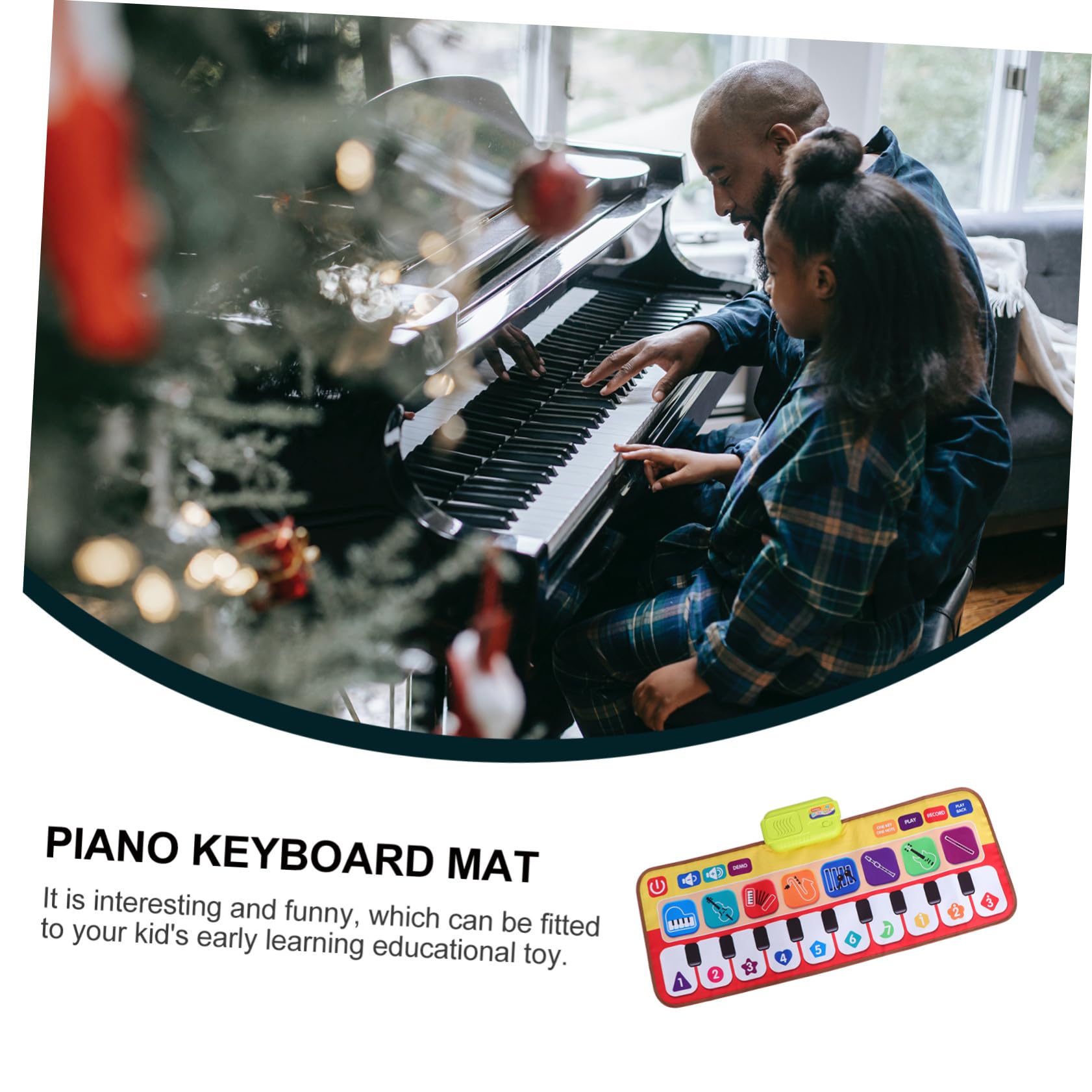 Tappeto Musicale Pianoforte da Ballo per Bambini 1 Pezzo | Pieghevole, Flessibile e Resistente Agli Urti, Sviluppa la Cognizione dei Colori, per Bebè e Piccoli