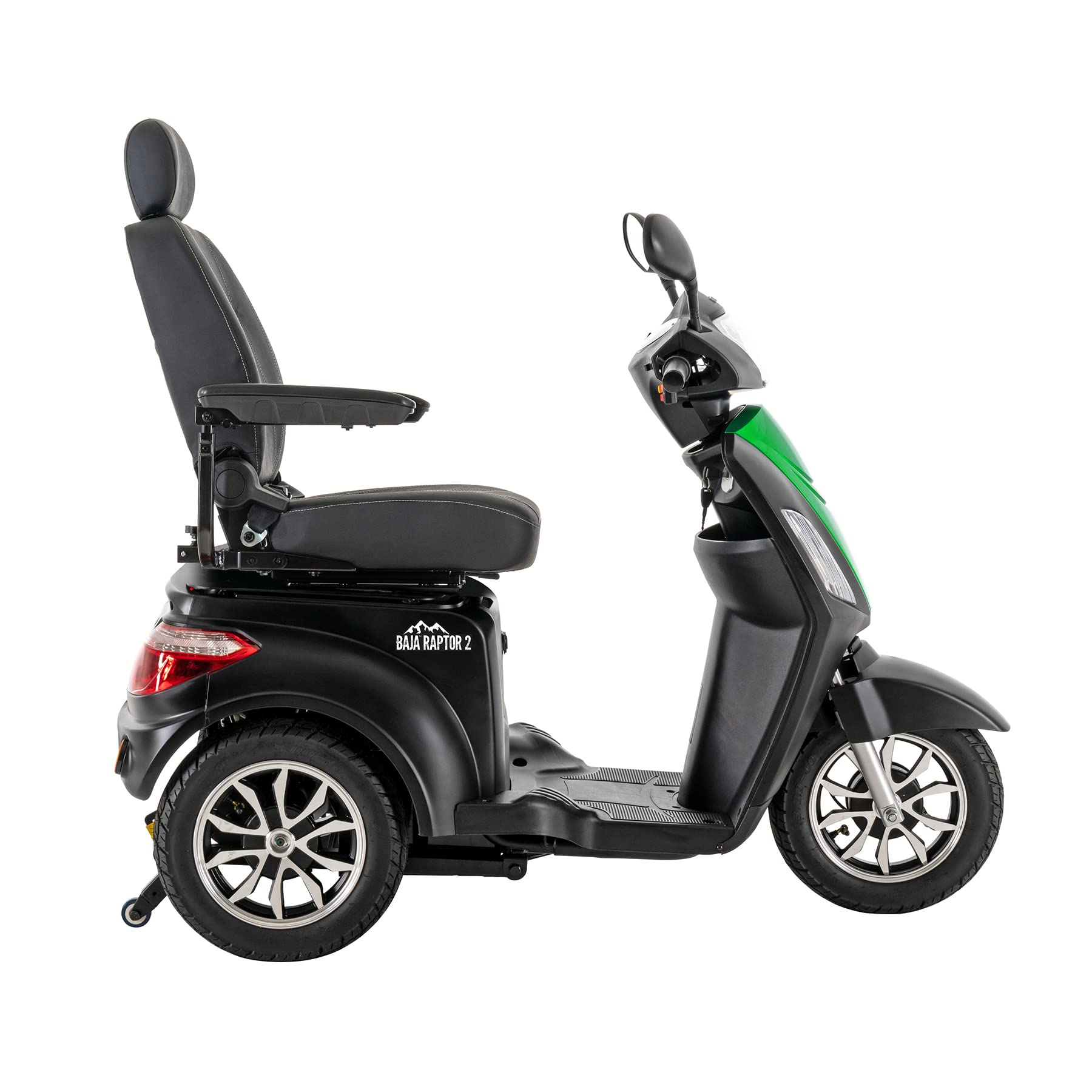 Pride Mobility Baja Raptor 2 Recreational Scooter with Extended Warr (Matte Black with Orange Insert)