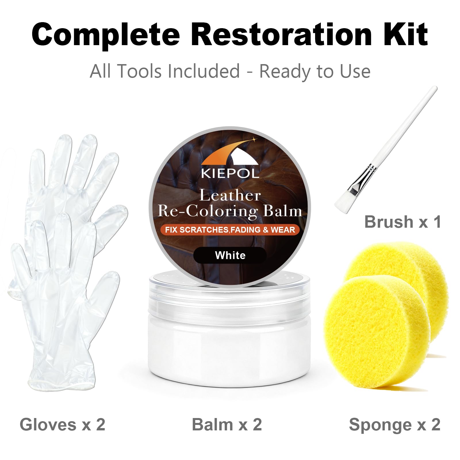 NO79 kinari Leatherworks商品　White５段 Amazon.com: KIEPOL White Leather Repair Kit, White Leather
