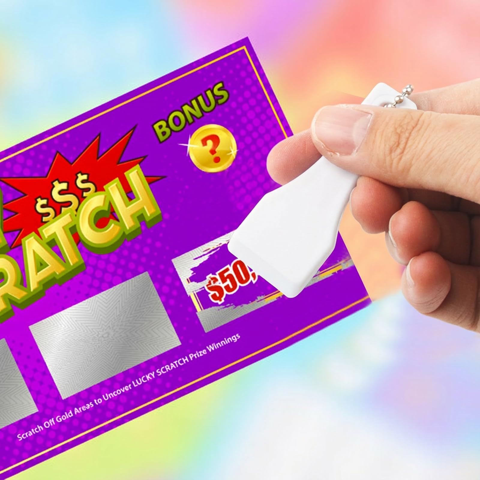 HOOTNEE 10-Pack Ticket Scratch Card Scraper Tool – Plastic Scratcher For Scratch-Off Stickers, Labels & Films (Blue)