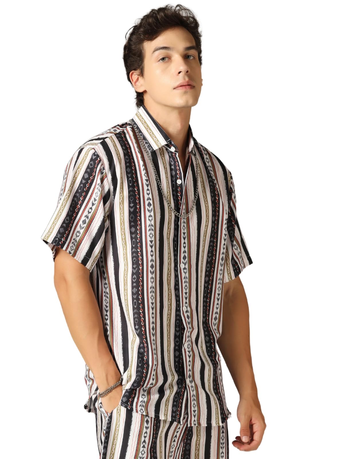 greciilooks Rayon Loungewear Set for Men's | Men's Cord Set | Night Suit for Men's | T-Shirt and Shorts Set for Men's | Night Dress for Men's | Pyjama Set for Men's-picture-31