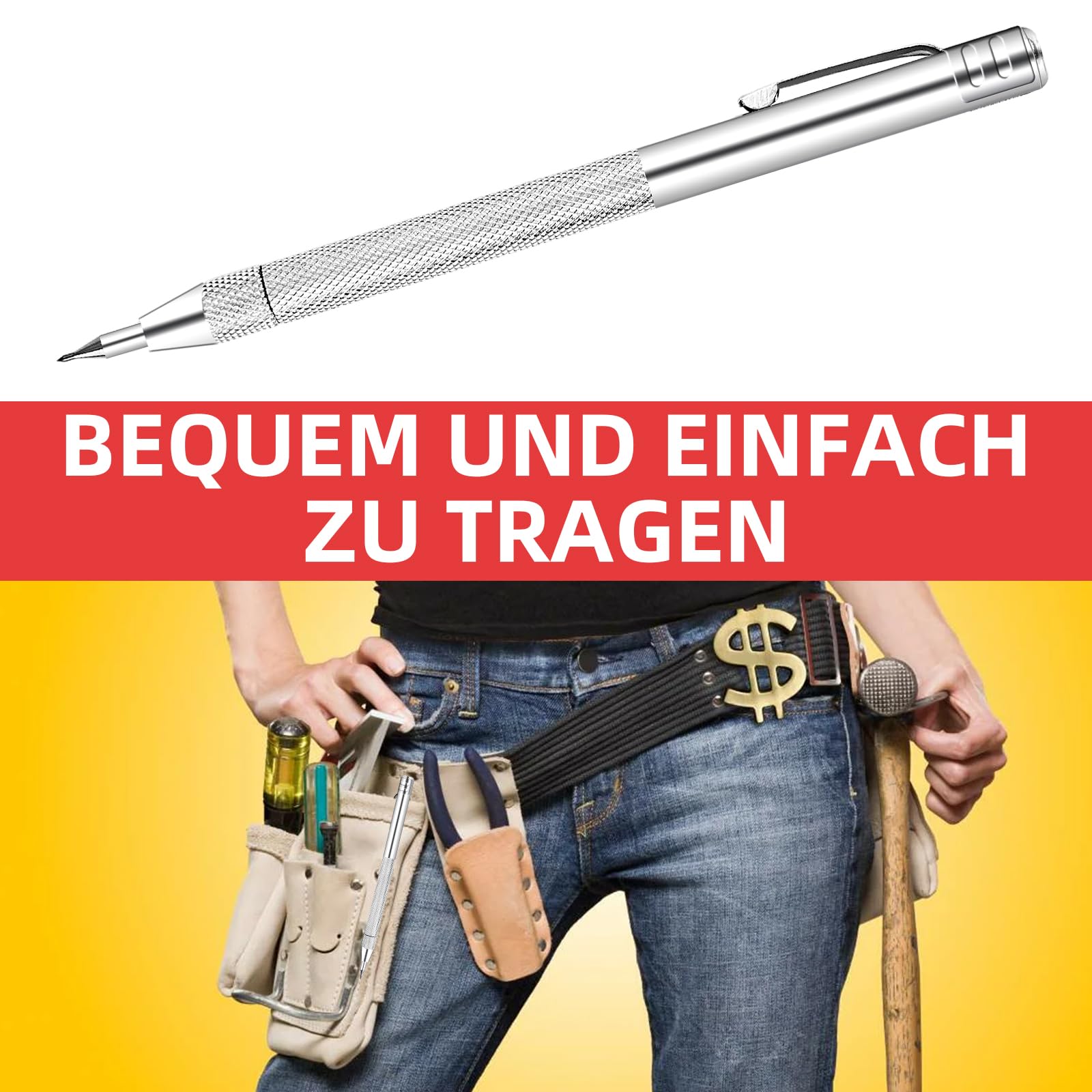 10 spilli per incisione, con penna in carburo di tungsteno, tra cui 2 perni e 8 punte di ricambio, per vetro, ceramica, piastre metalliche