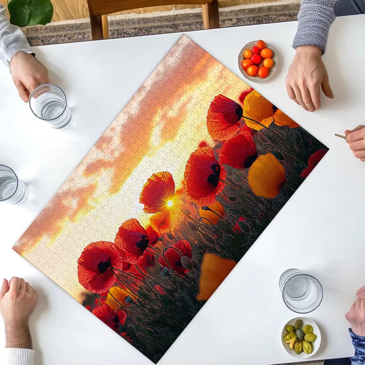 4000 sztuk puzzli, kwiaty maku4000 sztuk puzzli dla dorosłych, prezent rocznicowy, prezent świąteczny, dekoracja domu, zapobieganie degeneracji mózgu u osób starszych v-942