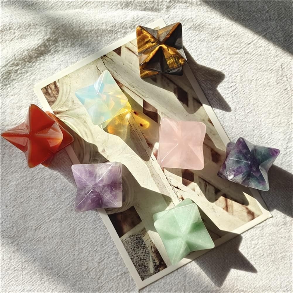 装飾用の宝石 クリスタルクラフト石の彫刻クォーツ宝石の装飾 結晶 (Color : Moss agate, Size : 25 mm