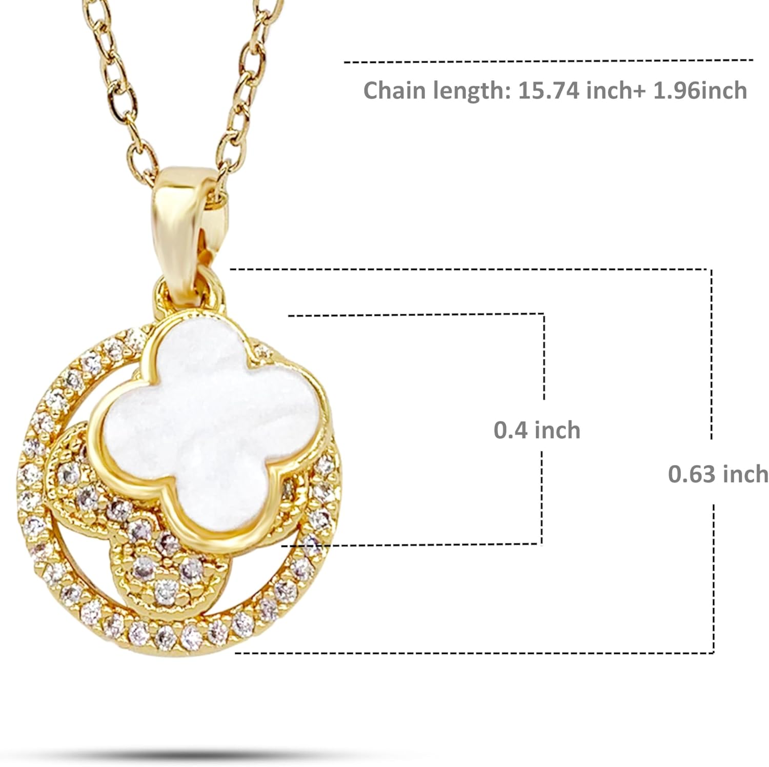 Necklaces For Women, Crafted In 18K Gold Plated Titanium Steel And Zircon, Gifts For Moms, Aunt, Grandma, Ladies for Christmas. - Image 3