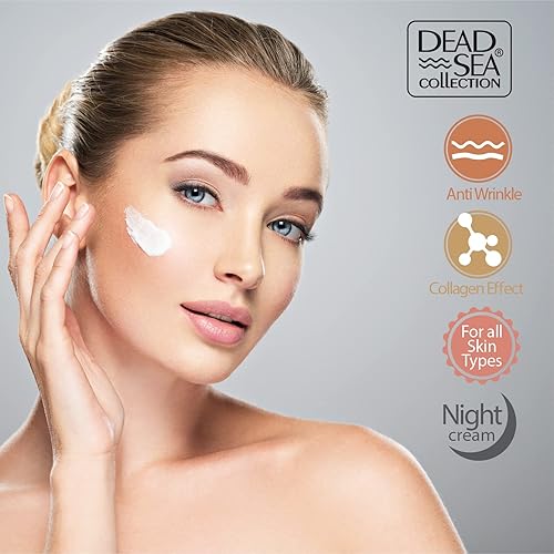 Miniatura 3 de Dead Sea Collection Crema de noche antiarrugas para la cara con colágeno antienvejecimiento cuidado de la piel con minerales marinos crema facial