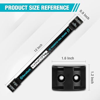 DURATECH 4 Pack 12 Magnetic Tool Holder Strip, Heavy Duty Tool Bar