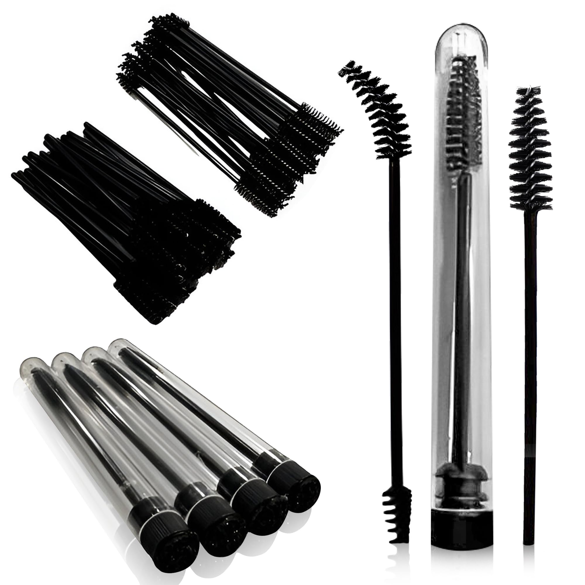 CRBeautyNeeds Disposable Spoolie Kit, Black