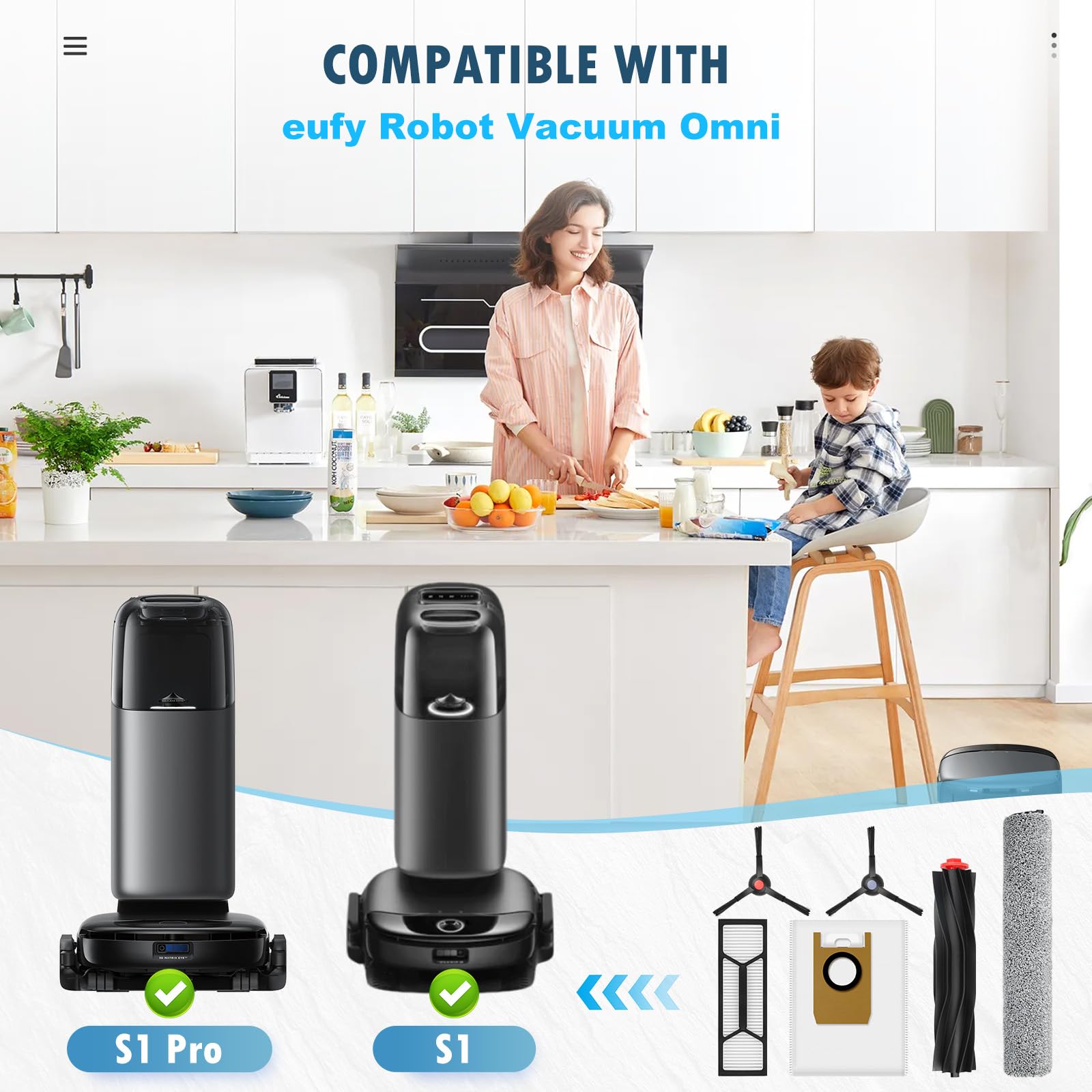 ◎新品 Anker Eufy Omni S1 Pro用 掃除機アクセサリーセット Amazon | eufy Robot Vacuum Omni S1 Pro / S1用アクセサリーキット15