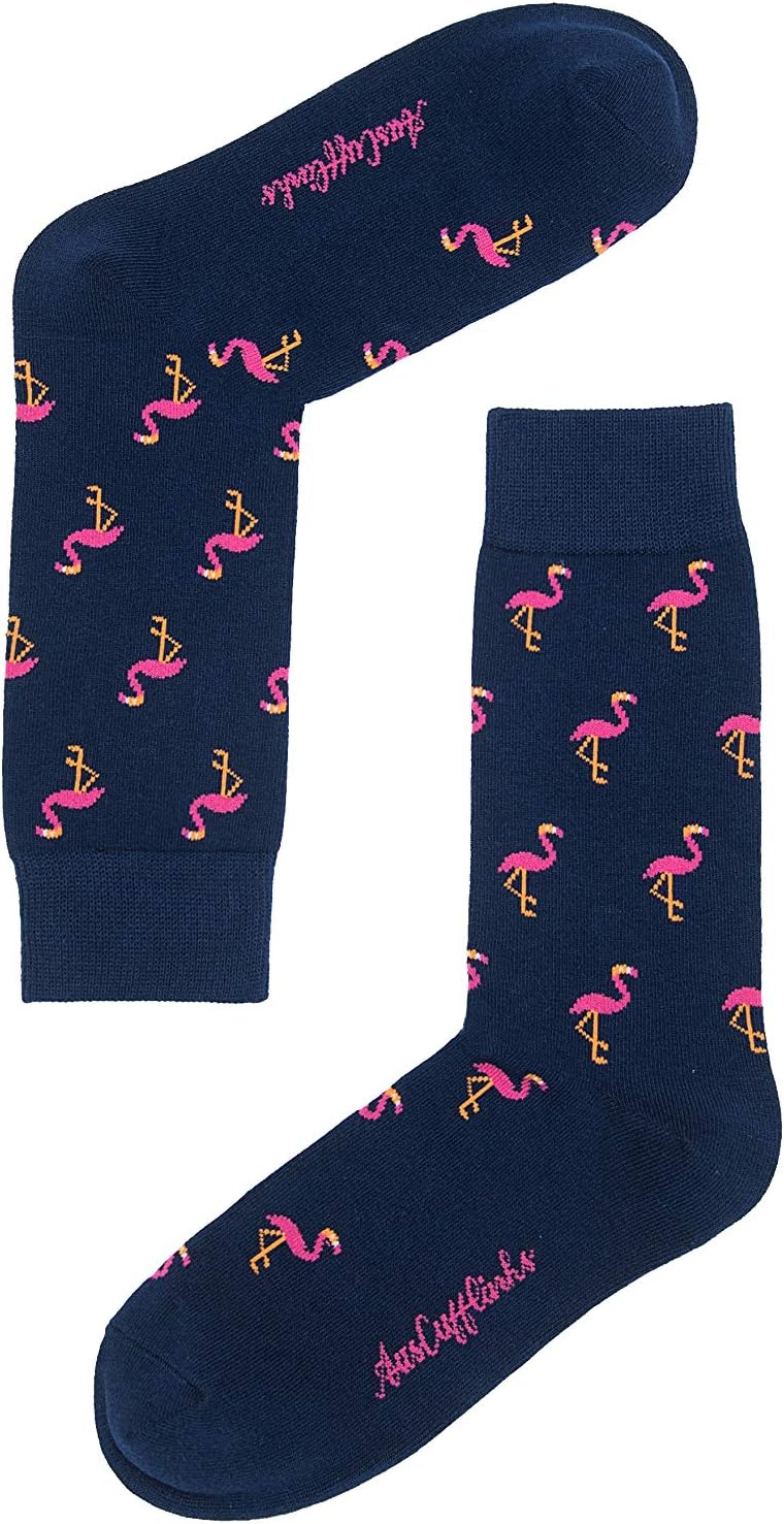 AUSCUFFLINKS Pink Flamingo Socks | Work Socks for Him | Fun Birthday Gift for Guys (Pink Flamingo) - Image 5
