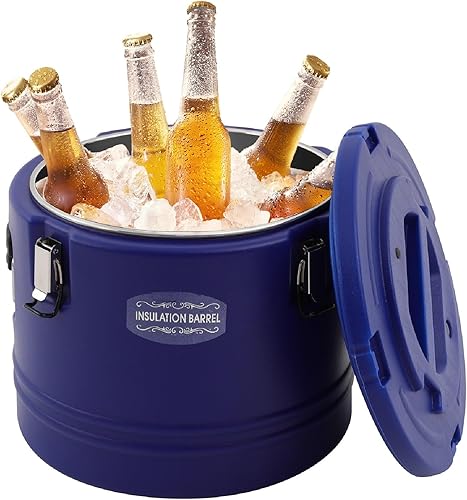 Vista 11 de Contenedor de sopa aislado de 7.9 galones, calentador de alimentos comerciales para alimentos calientes y fríos, caja caliente para catering, Rojo